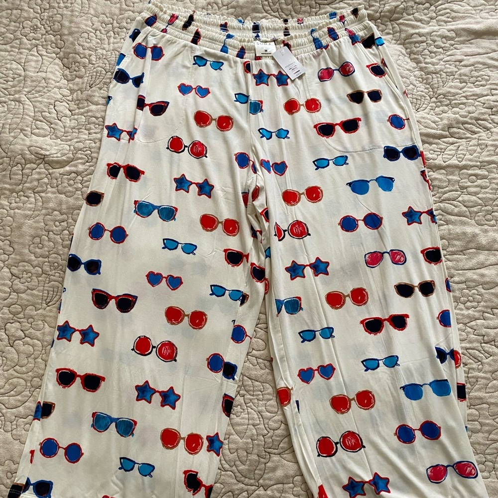 NWT Soma Cool Nights Crop Pant - Sunnies Ivory - Size Medium